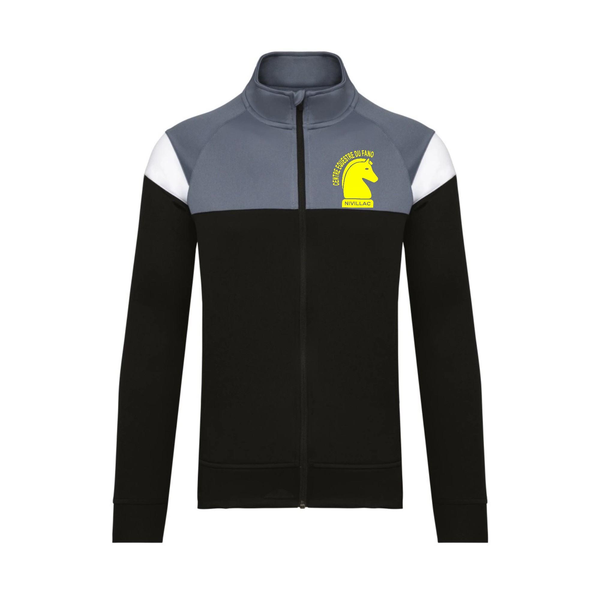 Veste de survêtement zippée (enfant) - Equi Fano - Noir - PA391