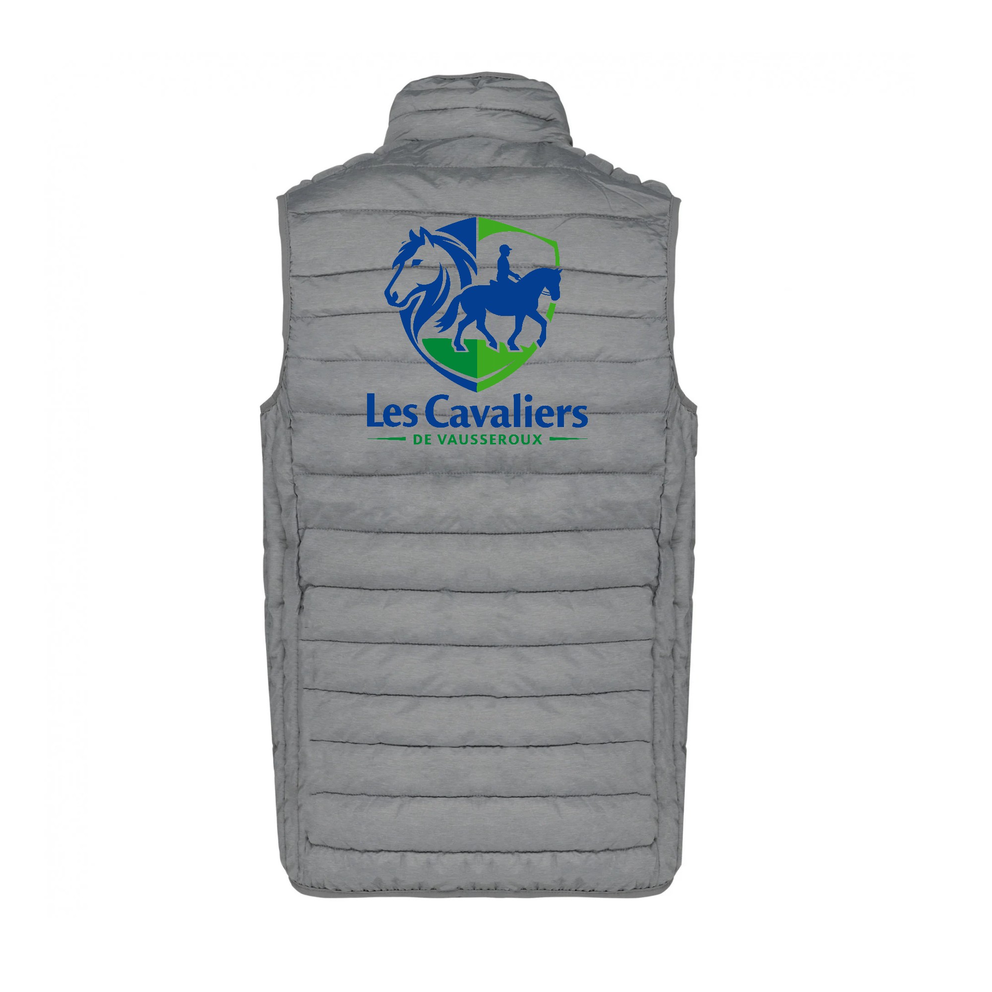 DOUDOUNE SANS MANCHES (homme) - Les cavaliers de Vausseroux - Gris chiné - K6113 – Image 3