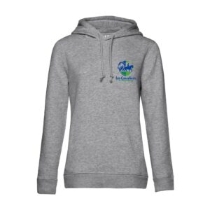 SWEAT A CAPUCHE (femme) – Les cavaliers de Vausseroux - Gris chiné - BCW34B