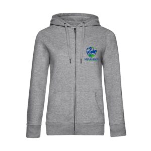 SWEAT ZIPPÉ (femme) - Les cavaliers de Vausseroux - Gris chiné - BCW03Q
