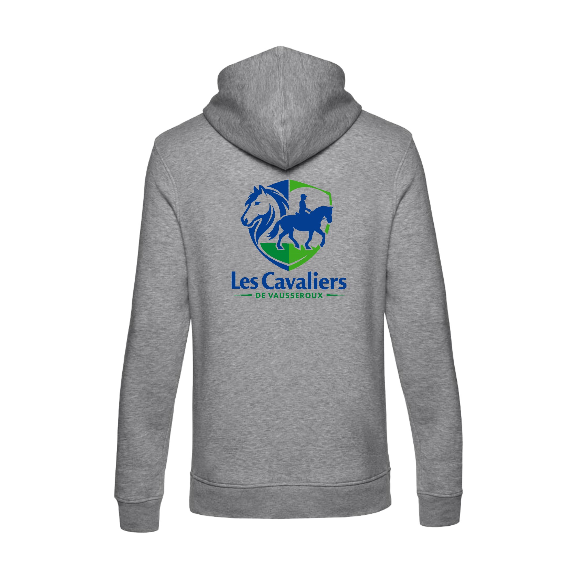 SWEAT ZIPPÉ (enfant) - Les cavaliers de Vausseroux - Gris chiné - K455 – Image 3