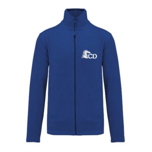 Veste micropolaire zippée (homme) – Les écuries de Verlin - Bleu roi – K911