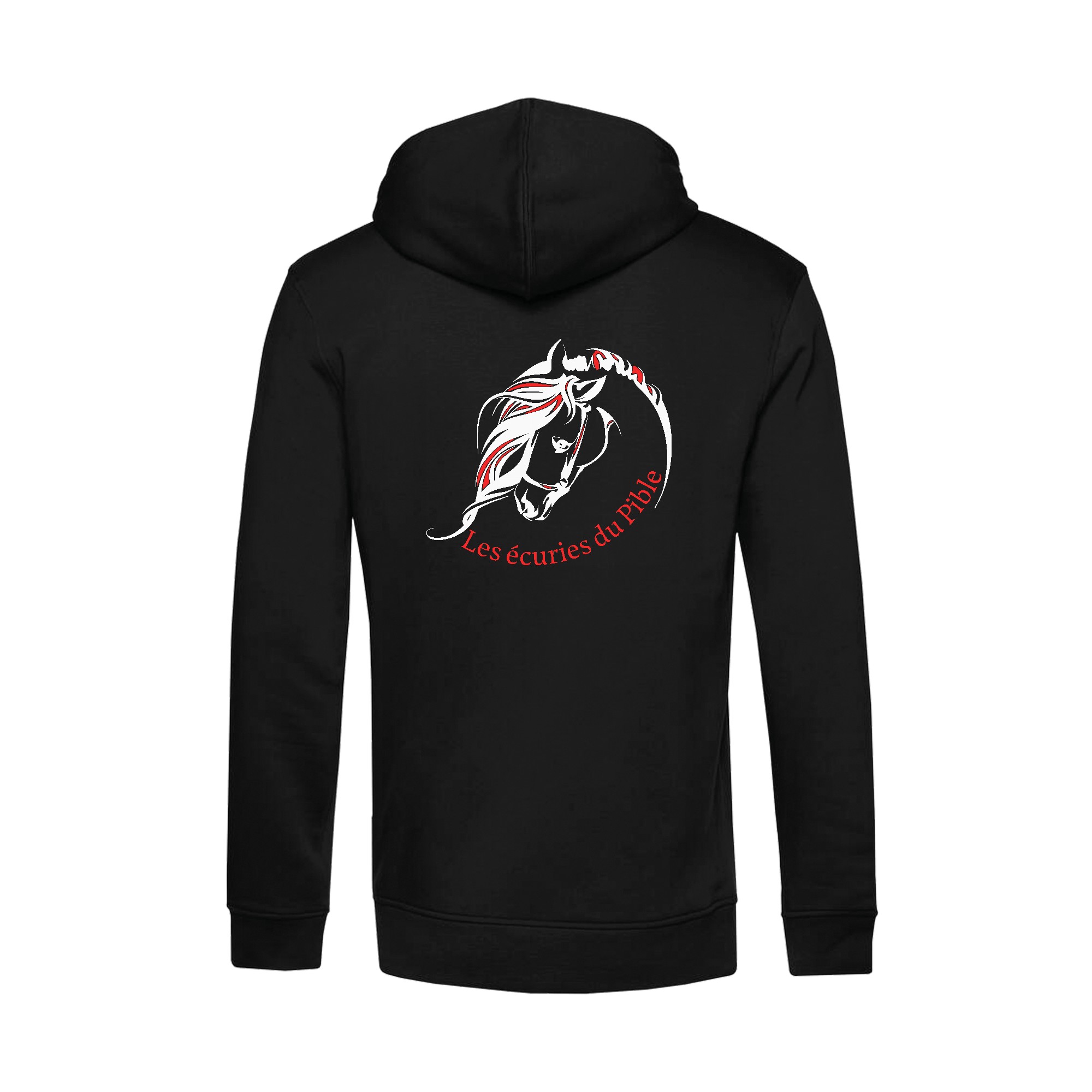 SWEAT A CAPUCHE (enfant) - Les ecuries du pible - Noir - K477 – Image 3