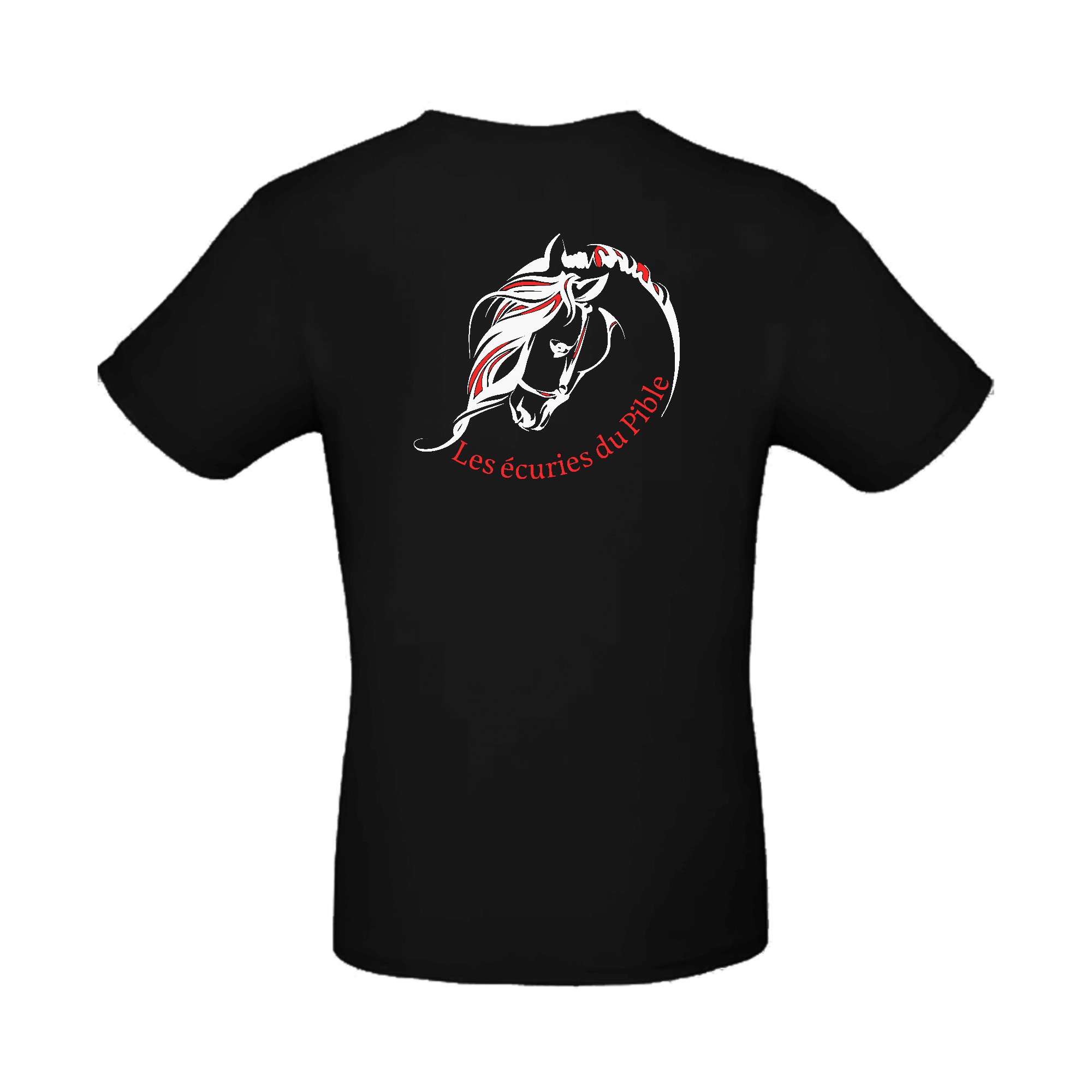 T-SHIRT (enfant) - Les ecuries du pible - Noir - BC03TK – Image 3