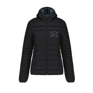 DOUDOUNE AVEC MANCHES ET CAPUCHE (femme) - Les Equimagniaques - Noir - K6111