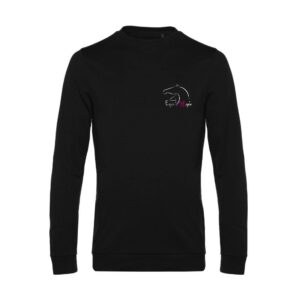SWEAT COL ROND (femme) - Les Equimagniaques - Noir - BCW01Q