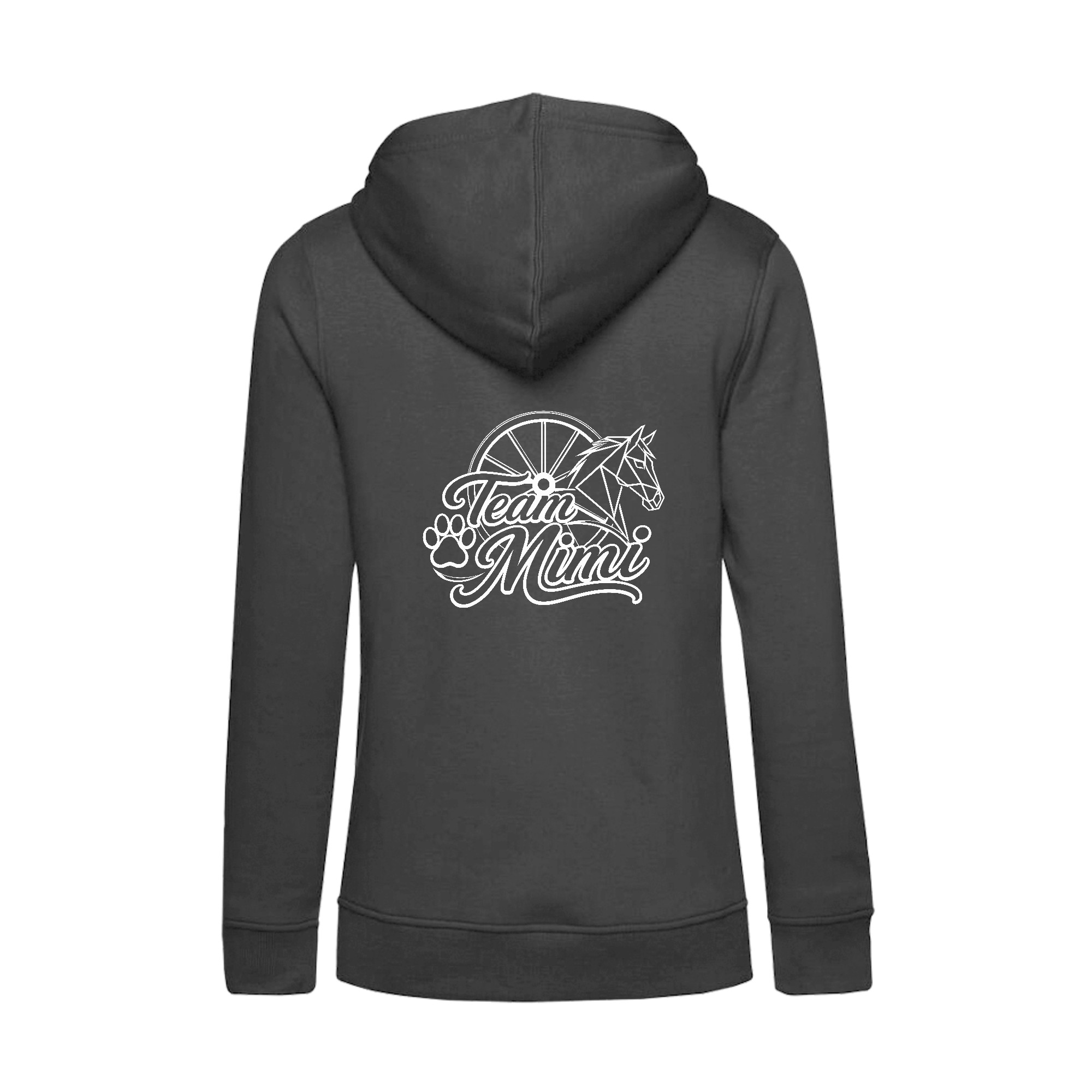 SWEAT A CAPUCHE (femme) – Élevage des trois m - Gris Anthracite - BCW34B – Image 3