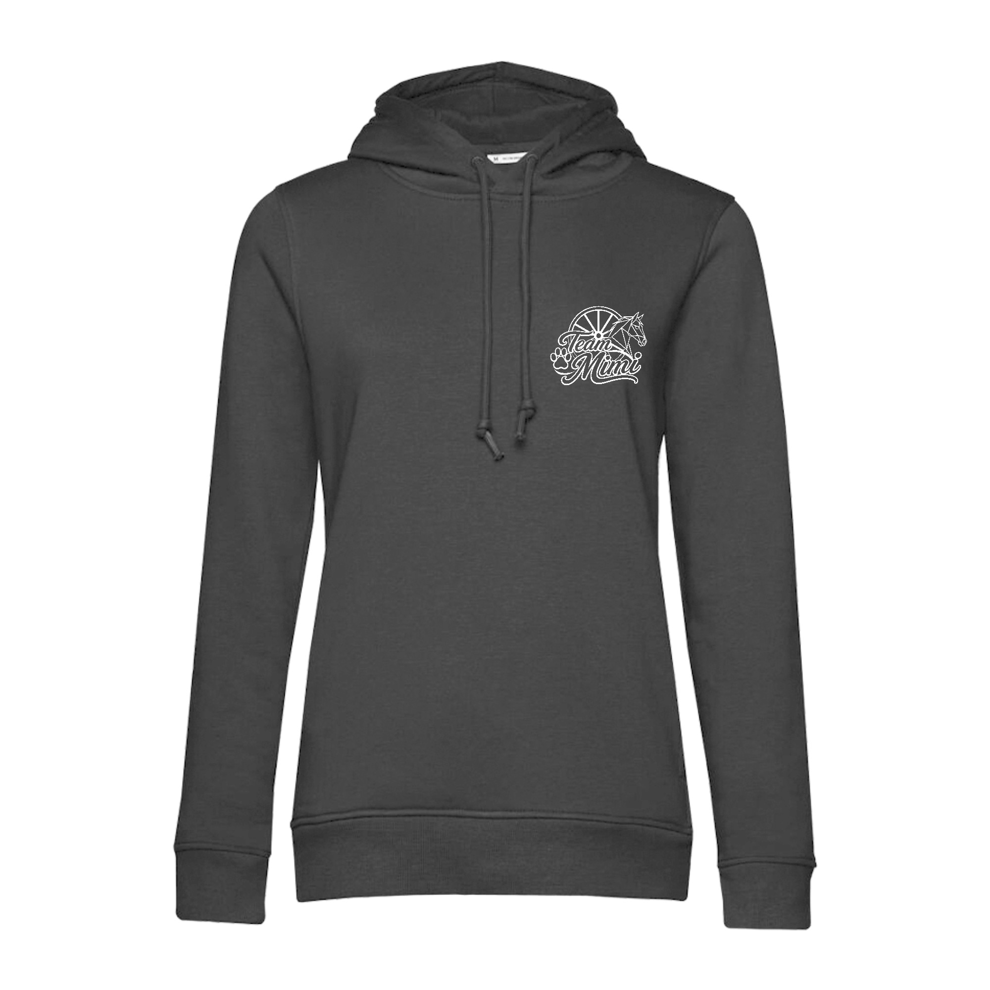 SWEAT A CAPUCHE (femme) – Élevage des trois m - Gris Anthracite - BCW34B