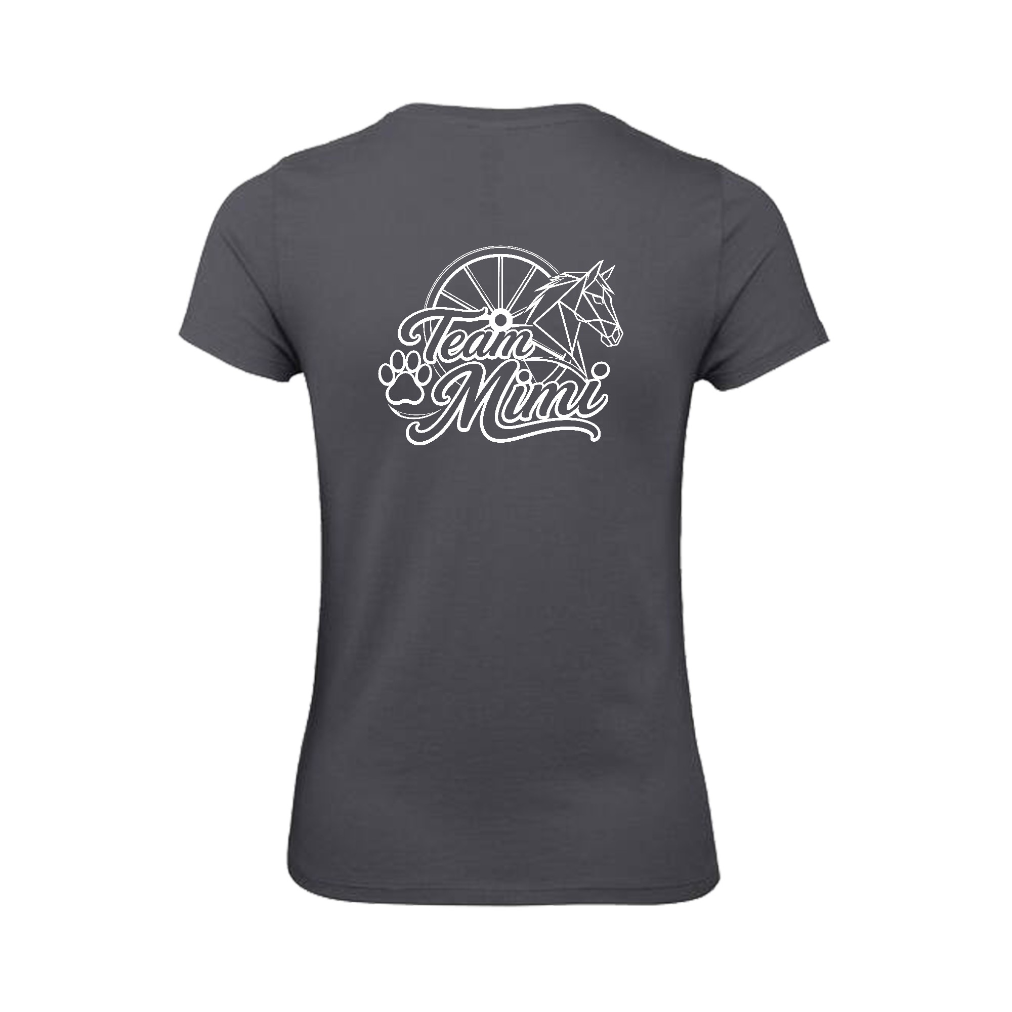 T-SHIRT (femme) - Élevage des trois m - Gris Anthracite - BC04T – Image 3