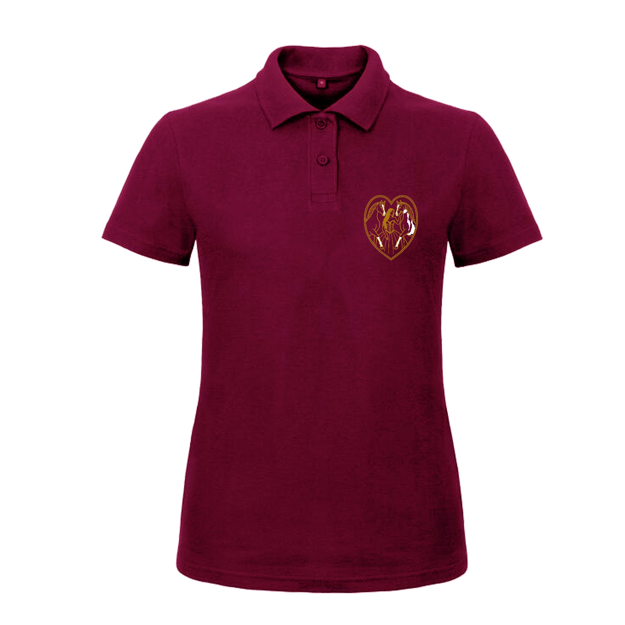 Polo premium (femme) - Licorne Show - Bordeaux - BCW463 – Image 4