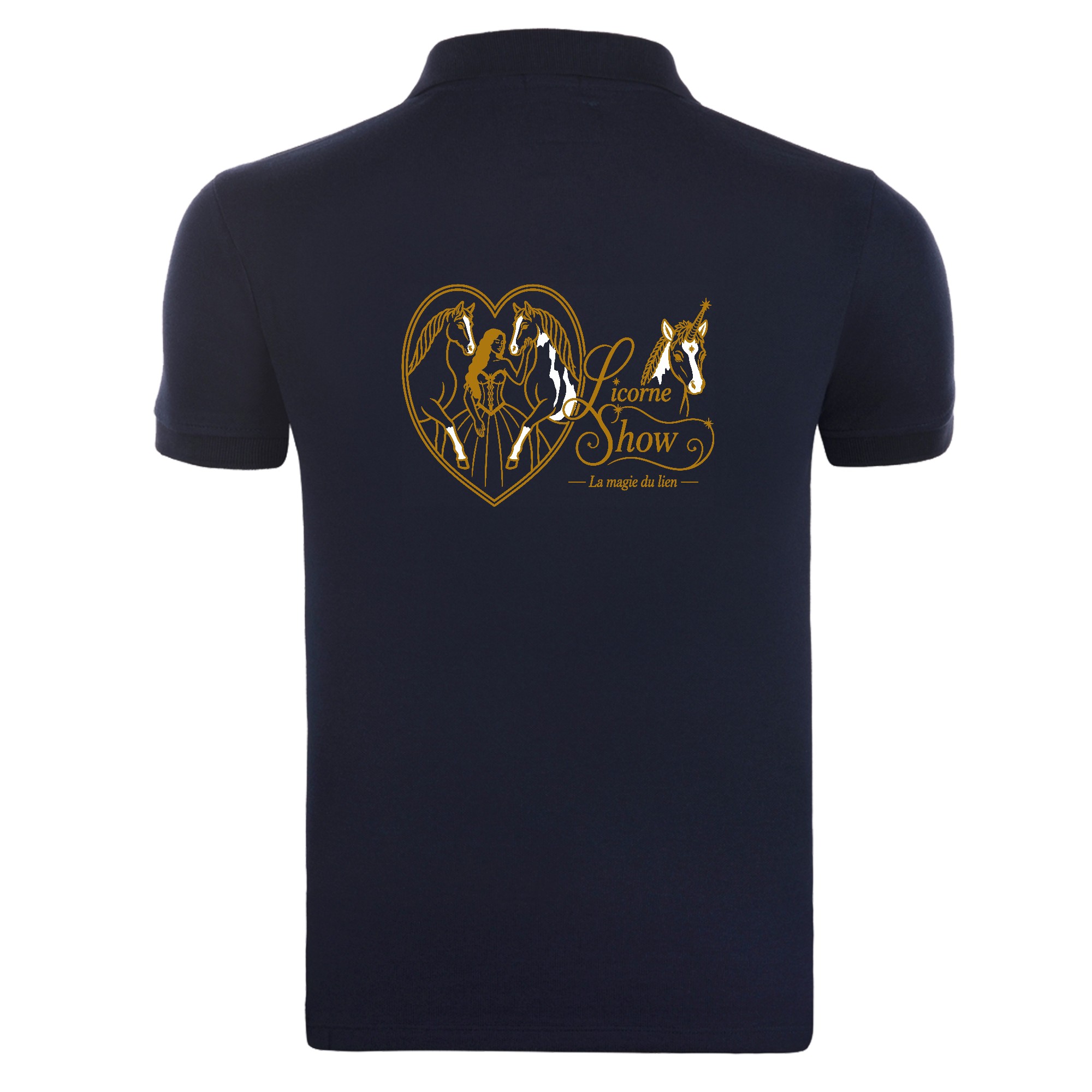 POLO premium (enfant) - Licorne Show - Navy - K249 – Image 5