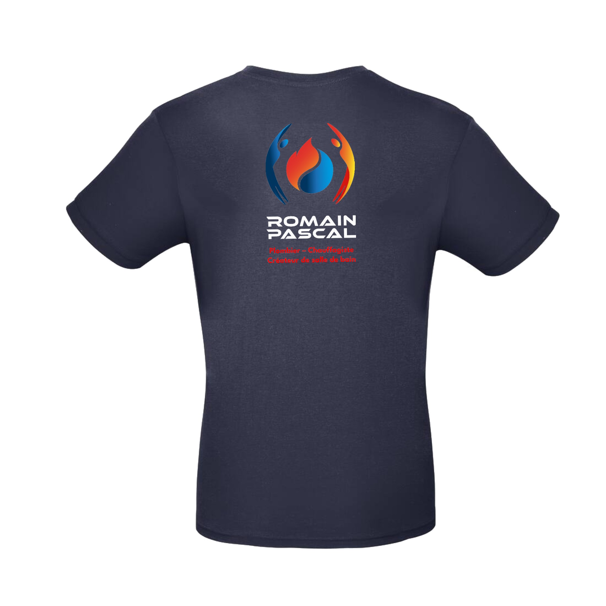 T-SHIRT (homme) - Romain PASCAL - Navy - BC03T – Image 4