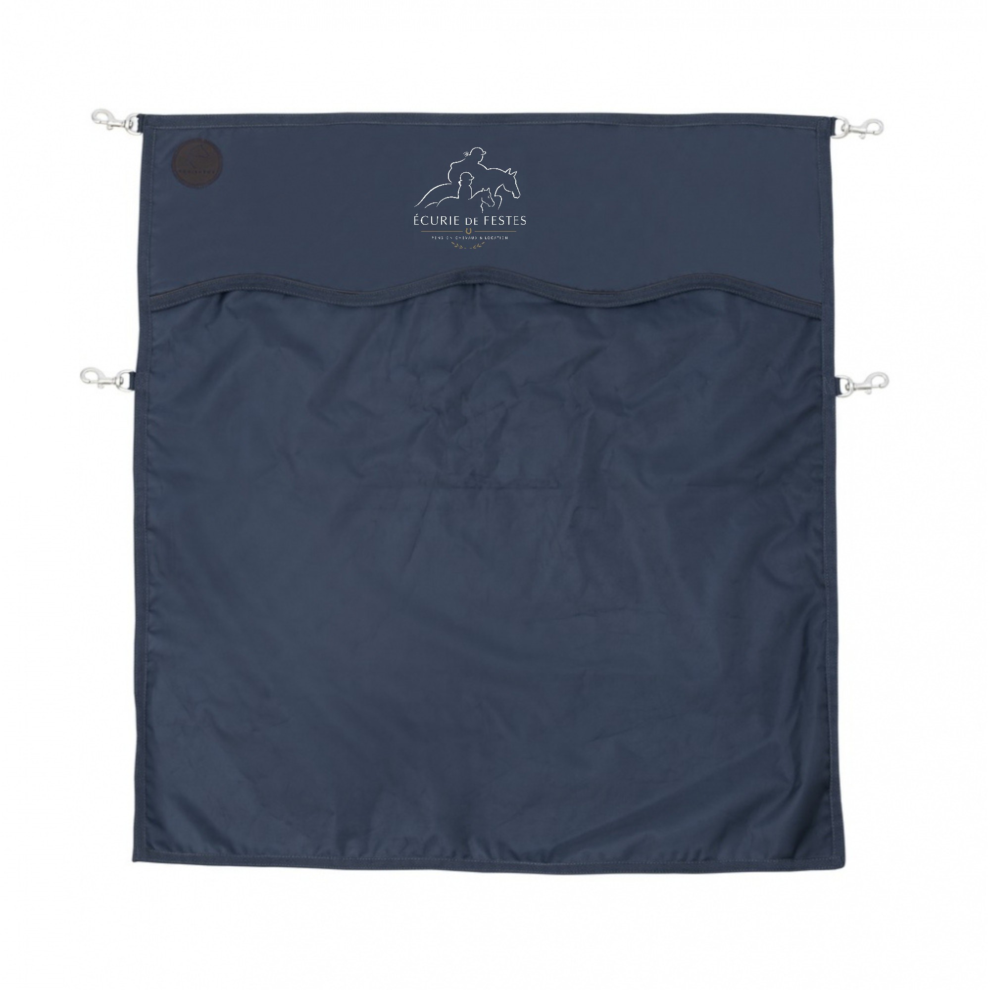 Rideau ou porte de box EQUITHÈME Premium - ECURIE DE FESTES - Navy - RP001 – Image 2
