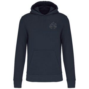 Sweat avec capuche et poche kangourou (homme) - Ecurie de Festes – Navy - K4027