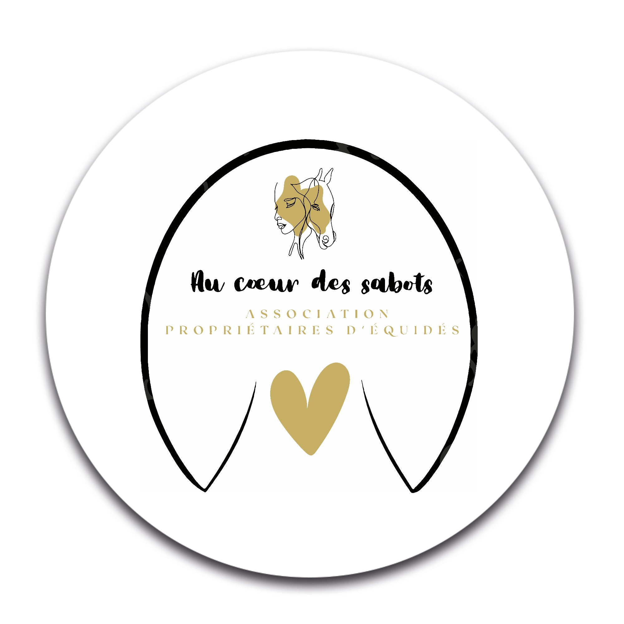 STICKER ROND - Au cœur des sabots - STI001
