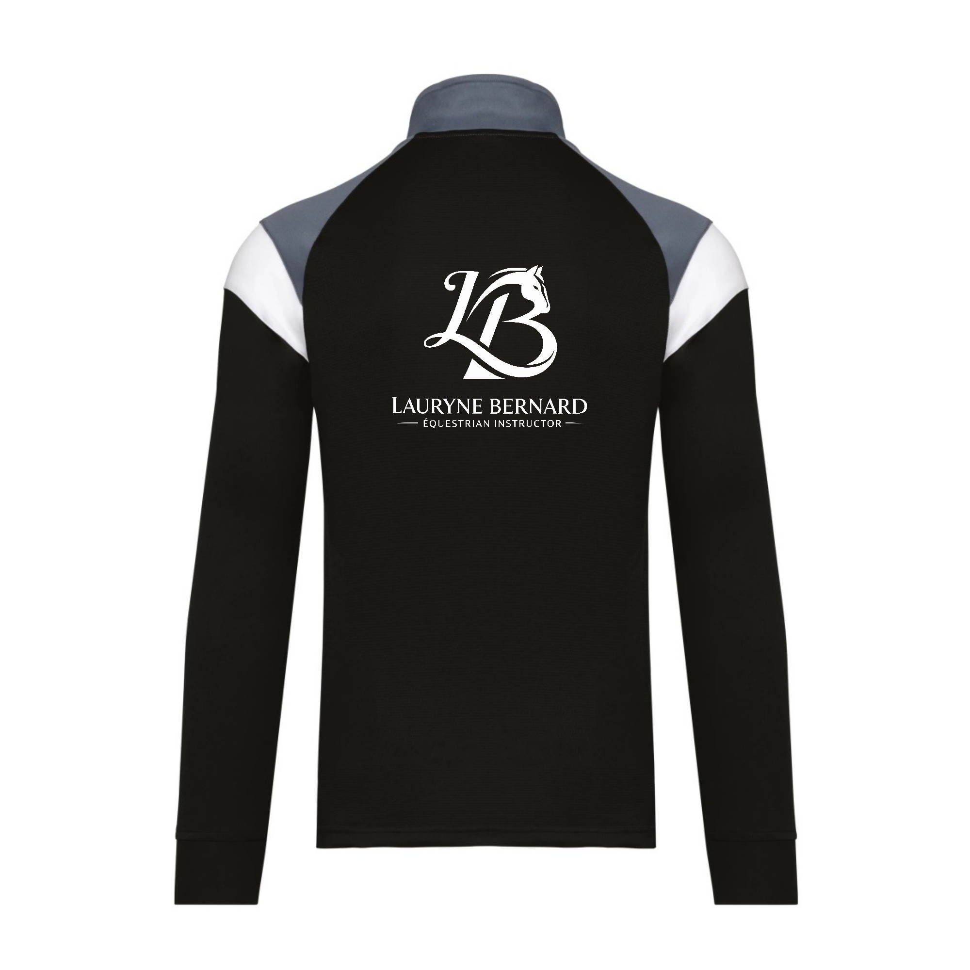 Veste de survêtement zippée (enfant) - BERNARD Lauryne EI - Noir - PA391 – Image 2