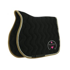 Tapis de selle EQUITHÈME "Polyfun" - Au cœur des sabots - Noir - 20444