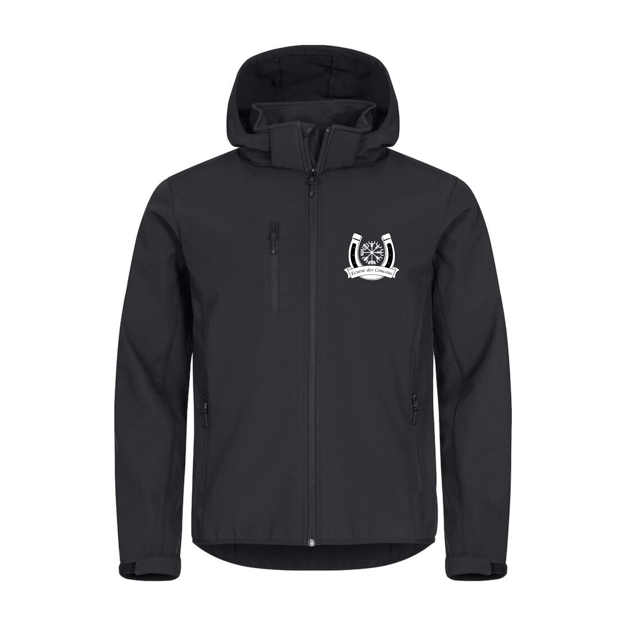 SOFTSHELL "Classic" (homme) - Écurie des Coucous - Noir - 0200912