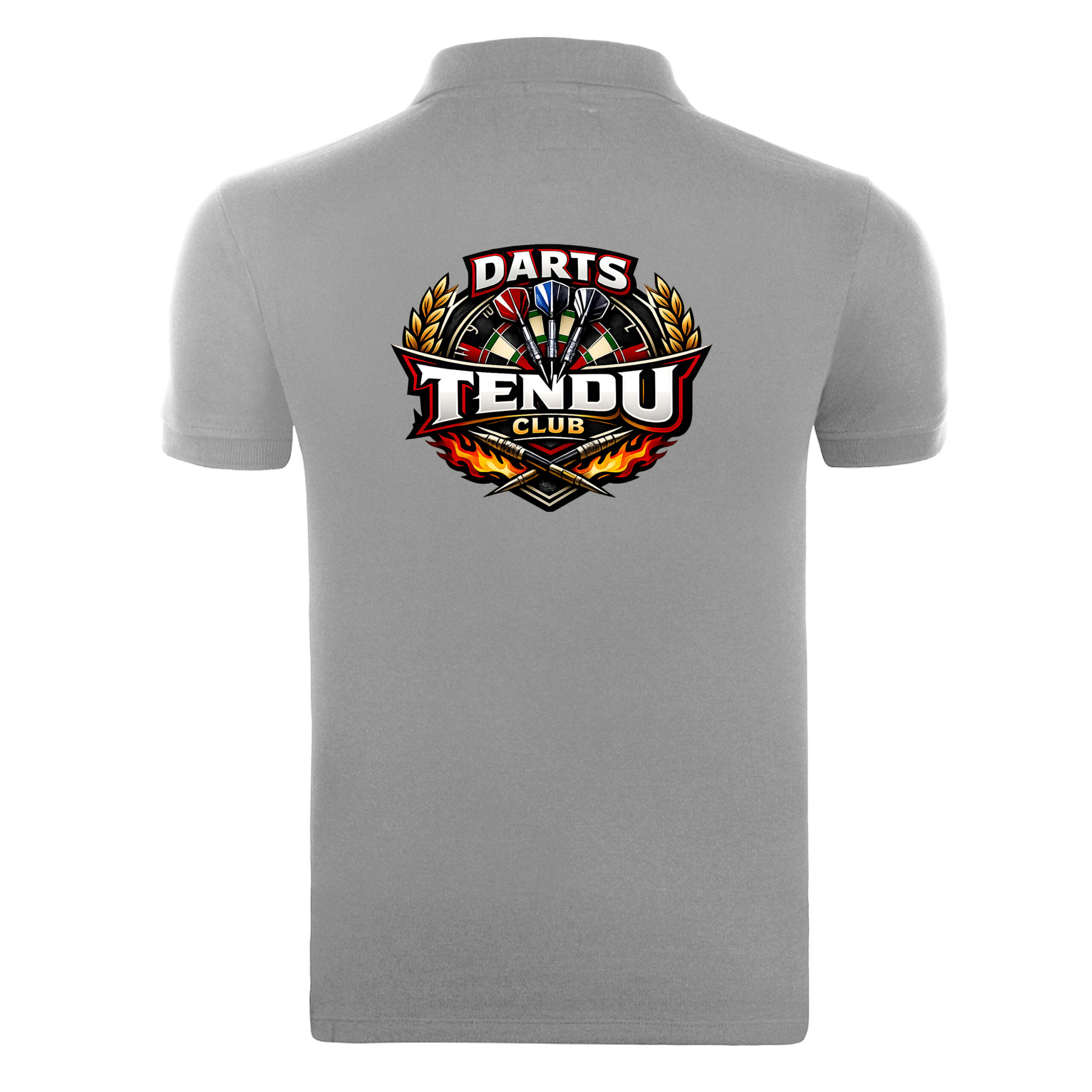 POLO (enfant) - DARTS TENDU CLUB - Gris chiné - BCK424 – Image 3