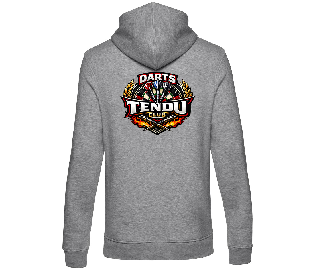 SWEAT ZIPPÉ (enfant) - DARTS TENDU CLUB - Gris chiné - K455 – Image 3