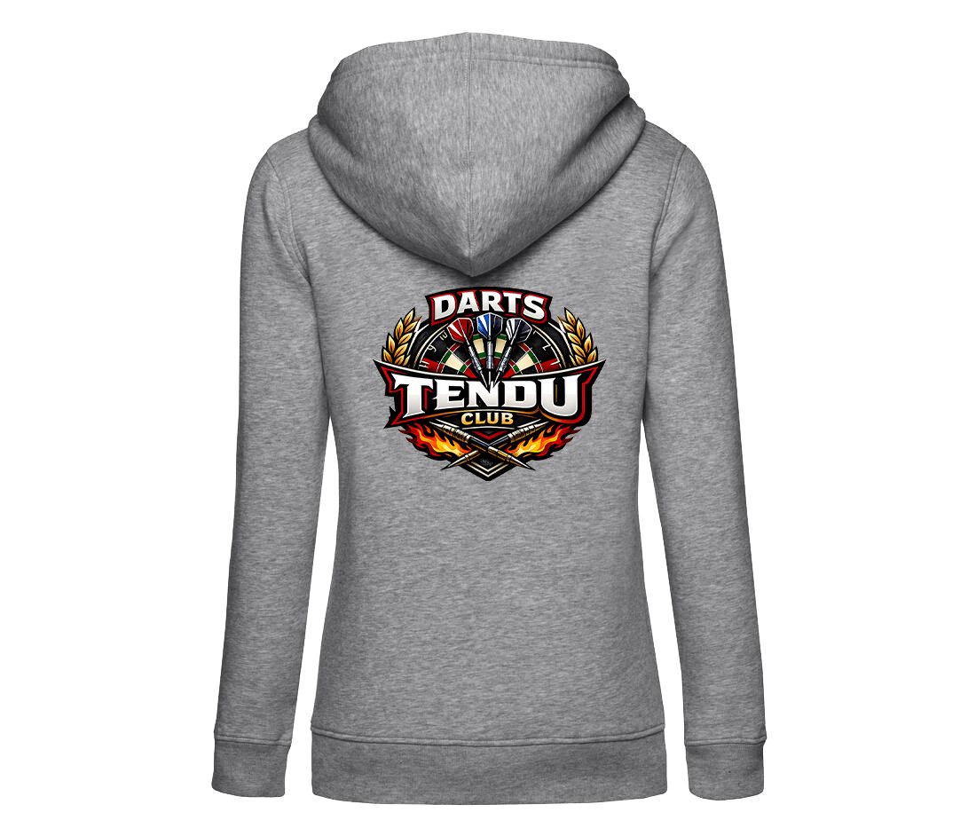 SWEAT ZIPPÉ (femme) - DARTS TENDU CLUB - Gris chiné - BCW03Q – Image 3