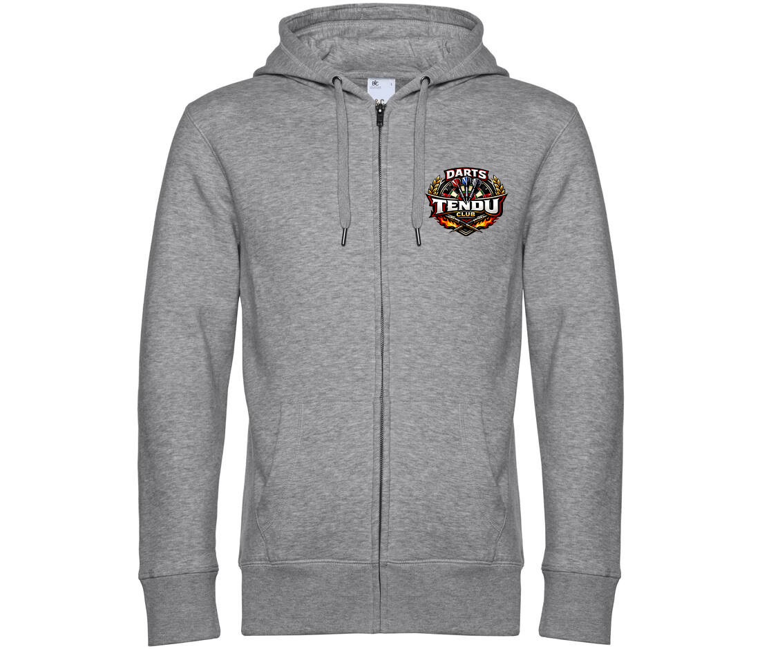 SWEAT ZIPPÉ (enfant) - DARTS TENDU CLUB - Gris chiné - K455