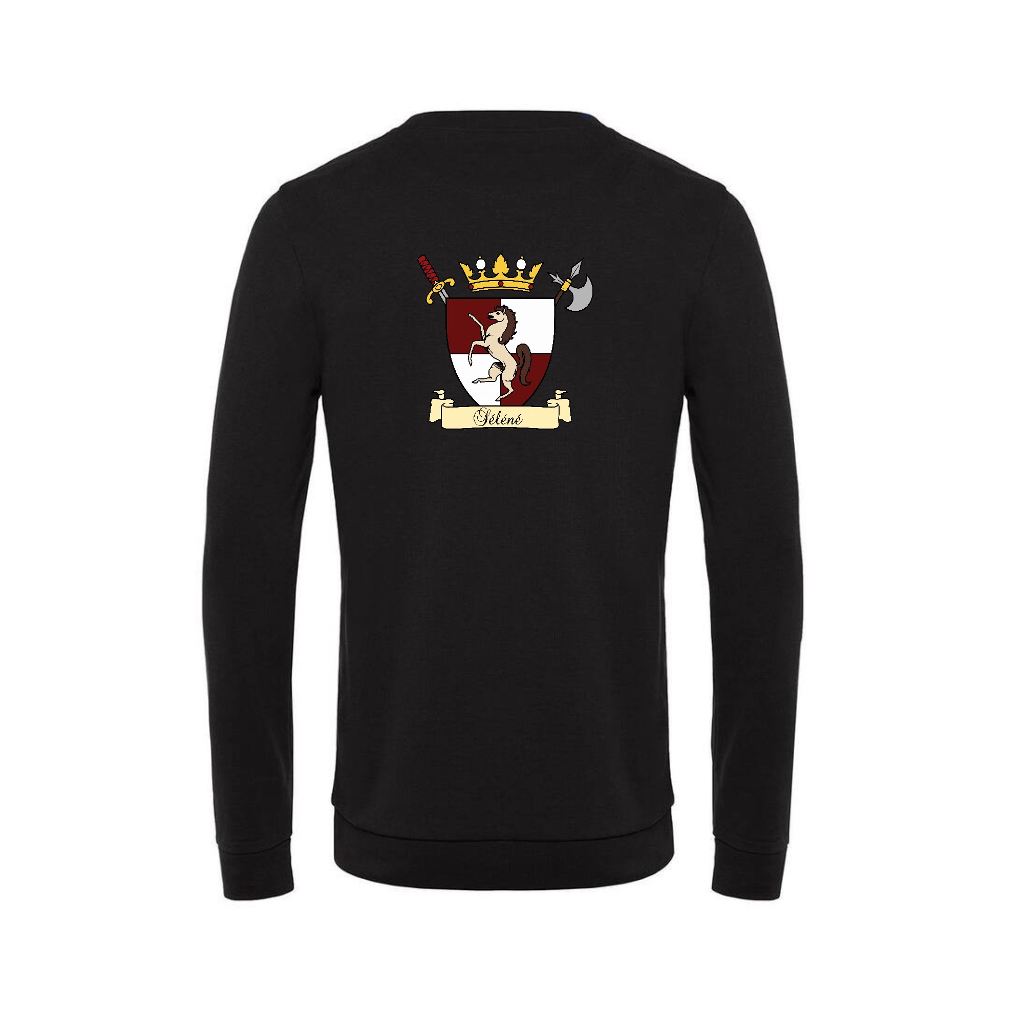 SWEAT COL ROND (enfant) - Association Séléné - Noir - ID332K – Image 2