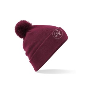 BONNET AVEC POMPOM - AXB - Bordeaux - BF426