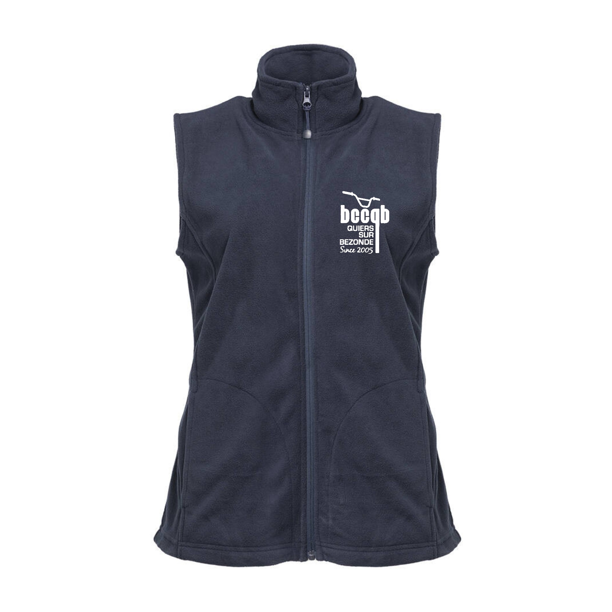 Veste micropolaire zippée sans manches (femme) – Bmx Club Cycliste de Quiers sur Bezonde - Navy - K906