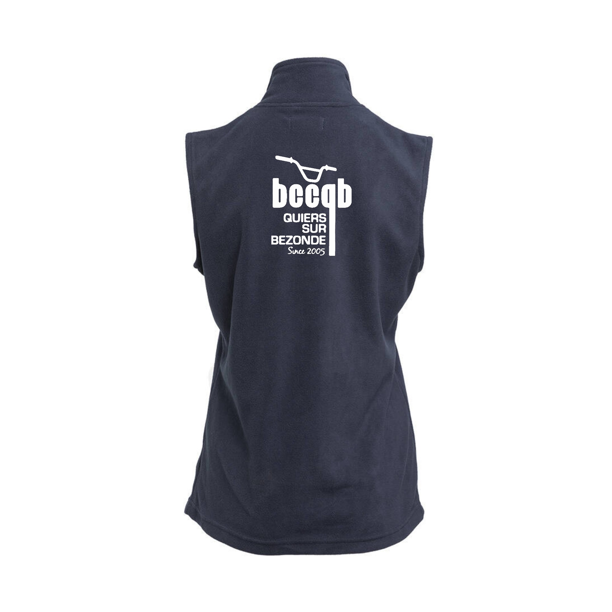 Veste micropolaire zippée sans manches (femme) – Bmx Club Cycliste de Quiers sur Bezonde - Navy - K906 – Image 3