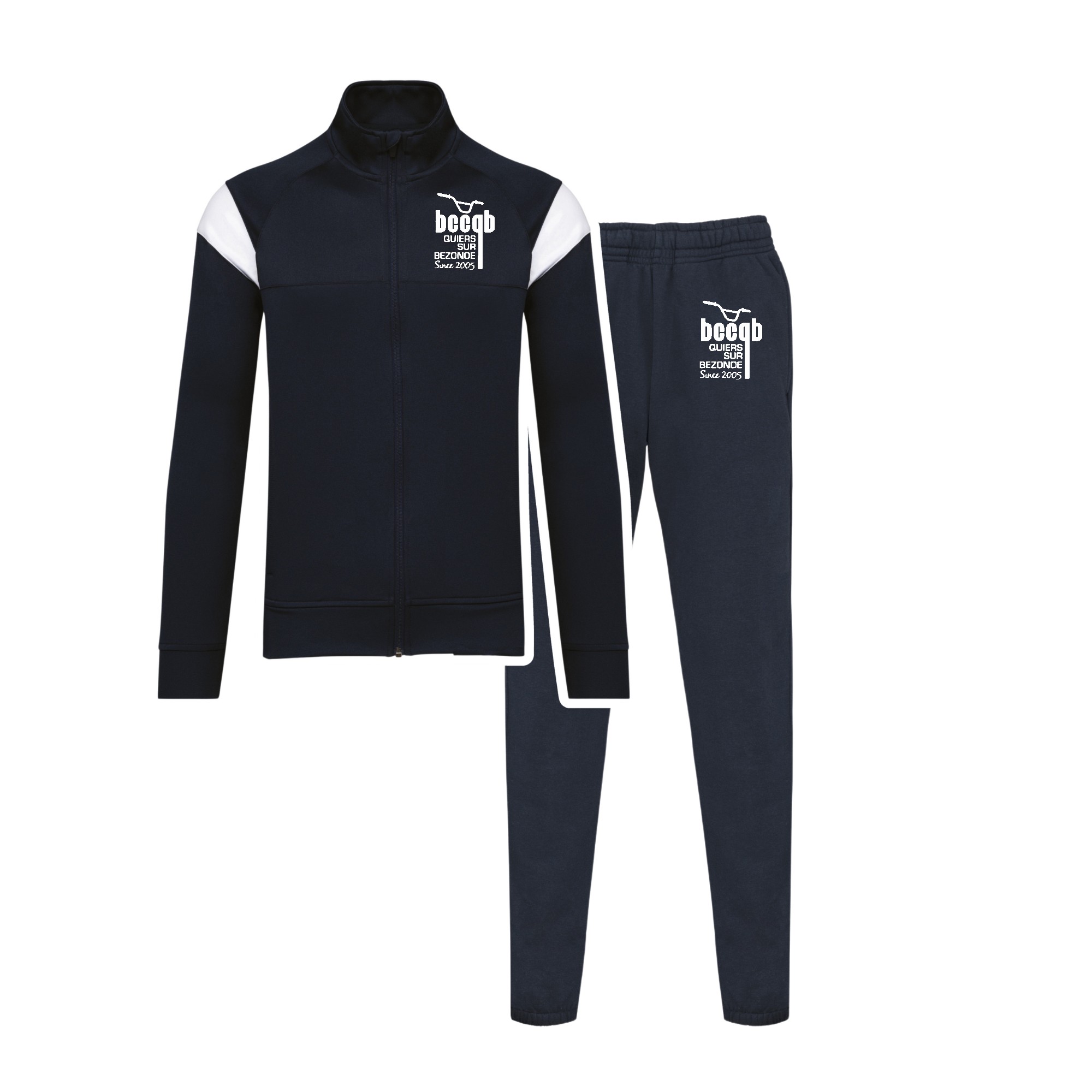 Ensemble de survetement (adulte) - Bmx Club Cycliste de Quiers sur Bezonde - Navy - ES001