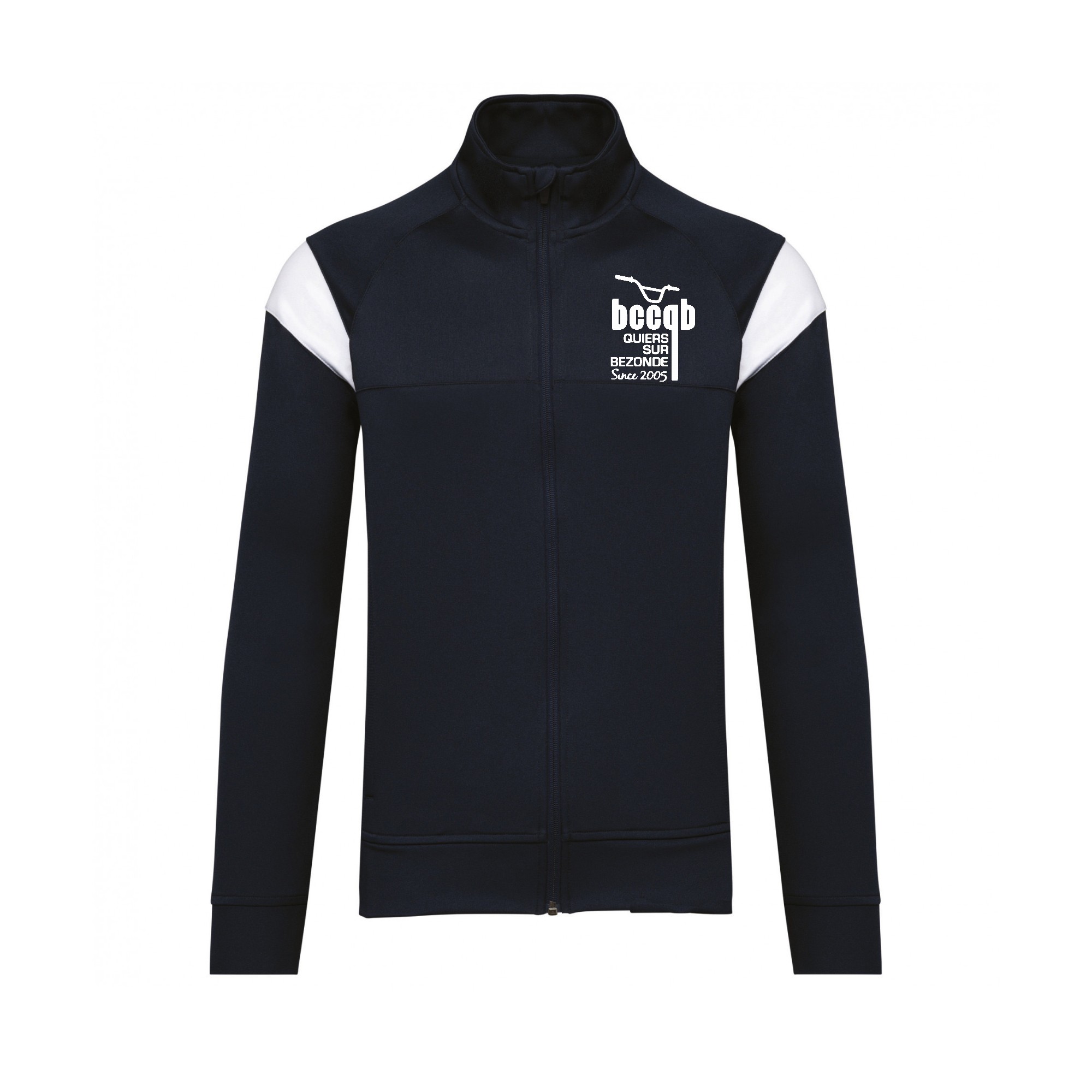 Veste de survêtement zippée (enfant) - Bmx Club Cycliste de Quiers sur Bezonde - Navy - PA391
