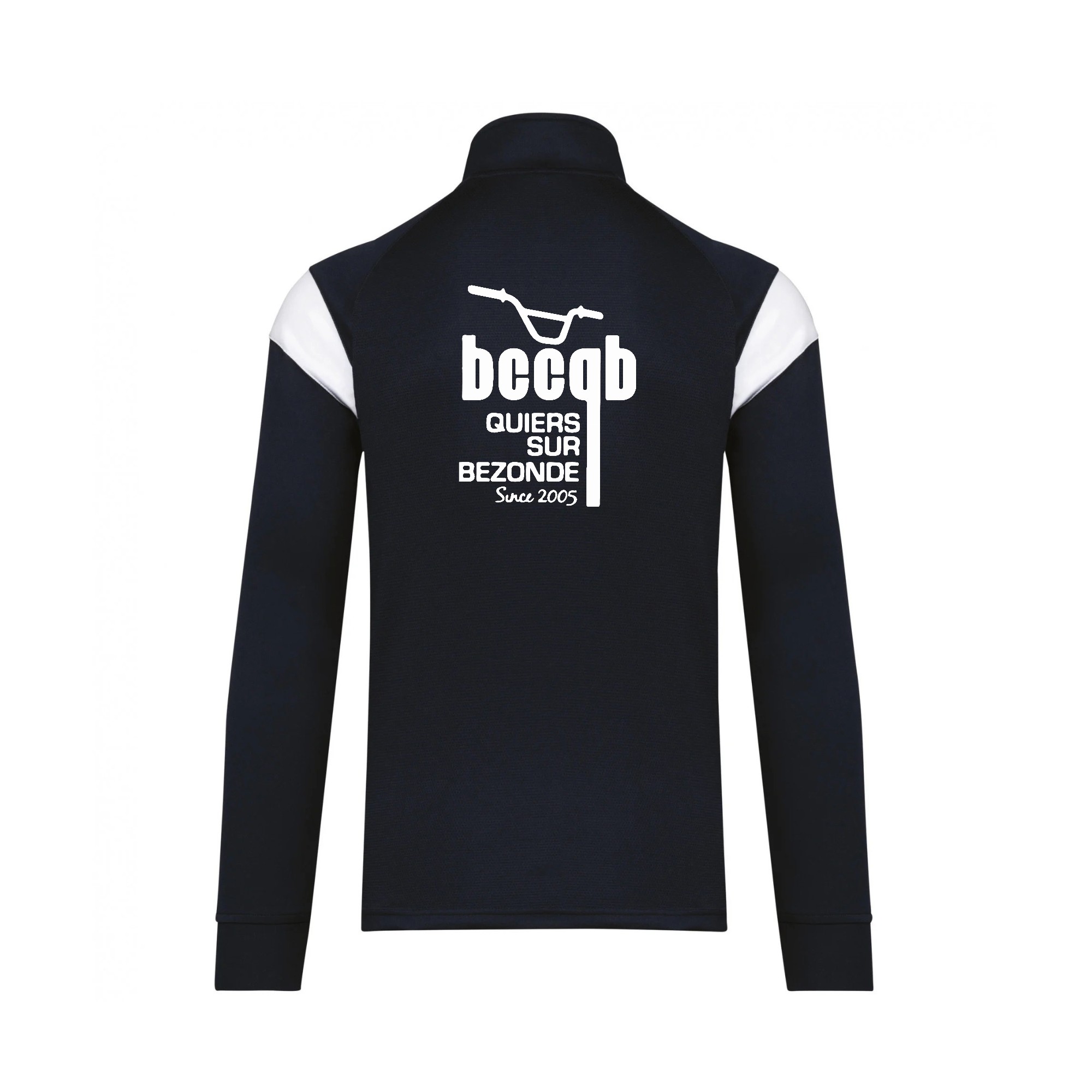 Veste de survêtement zippée (enfant) - Bmx Club Cycliste de Quiers sur Bezonde - Navy - PA391 – Image 2