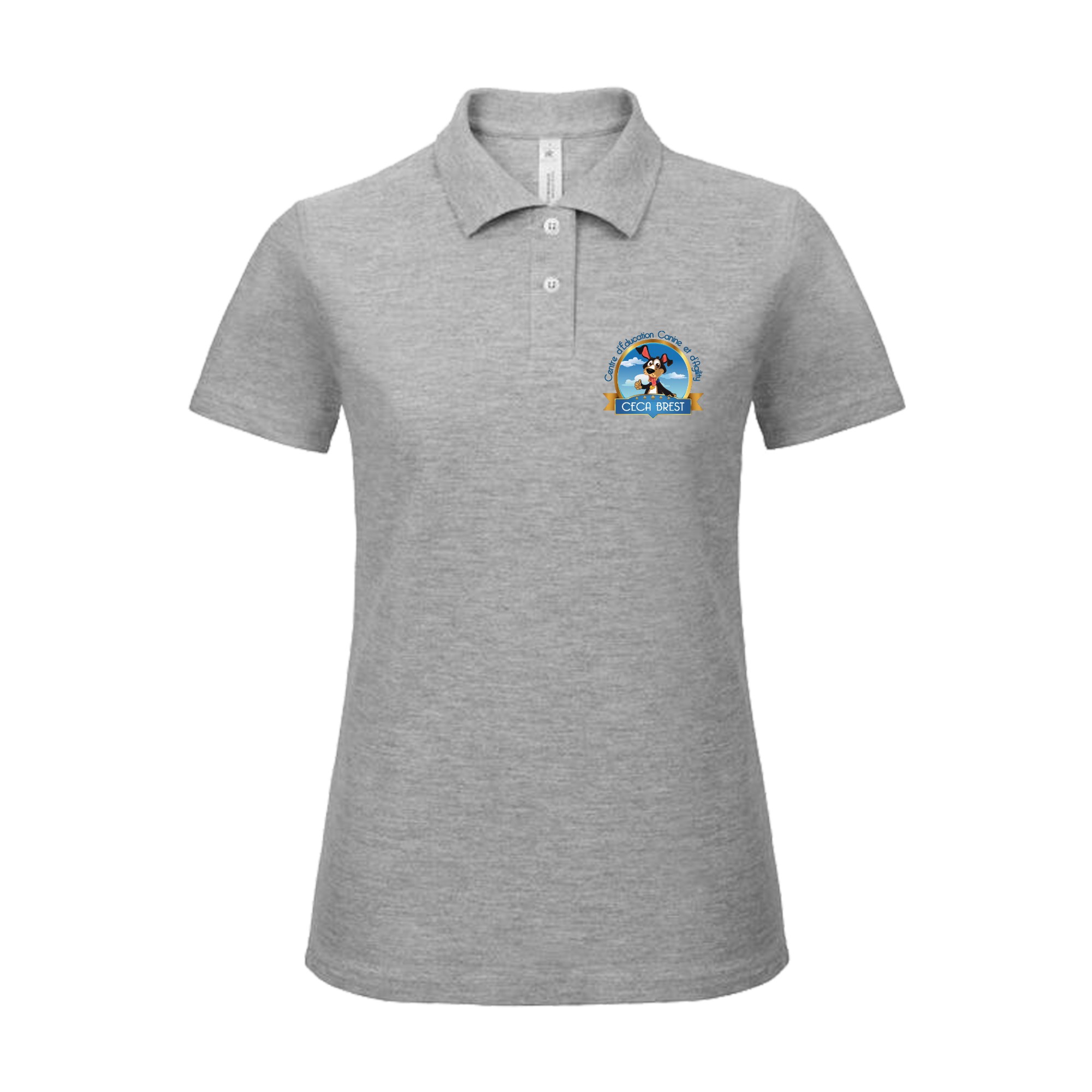 POLO (femme) - CECA Brest - Gris chiné - BCI1F