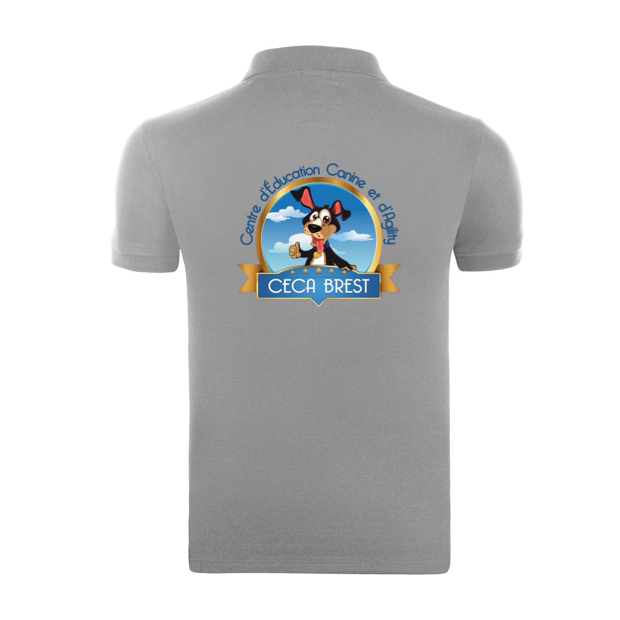 POLO (homme) - CECA Brest - Gris chiné - BCID1 – Image 3