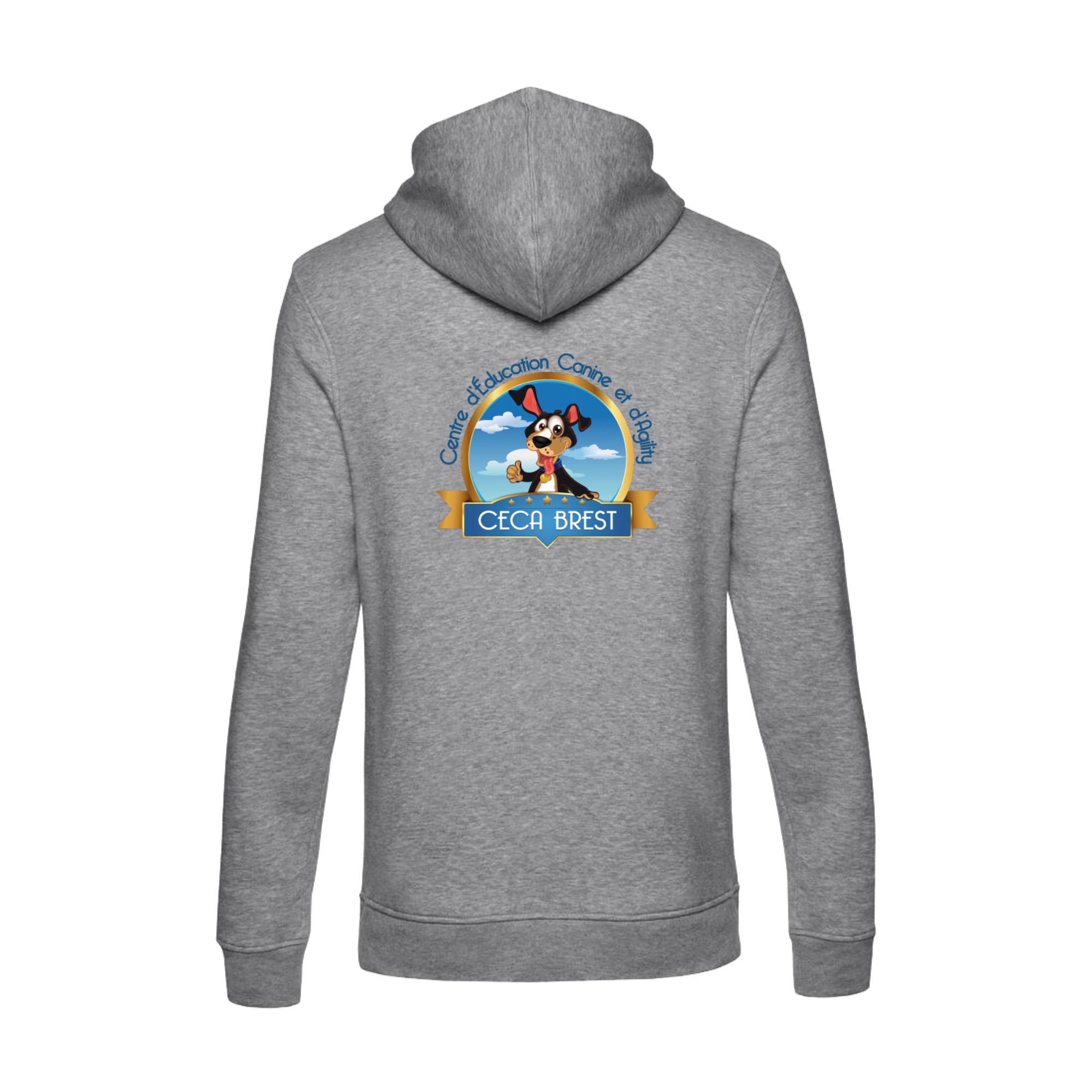 SWEAT ZIPPÉ (Homme) - CECA Brest - Gris chiné - BCU03K – Image 3