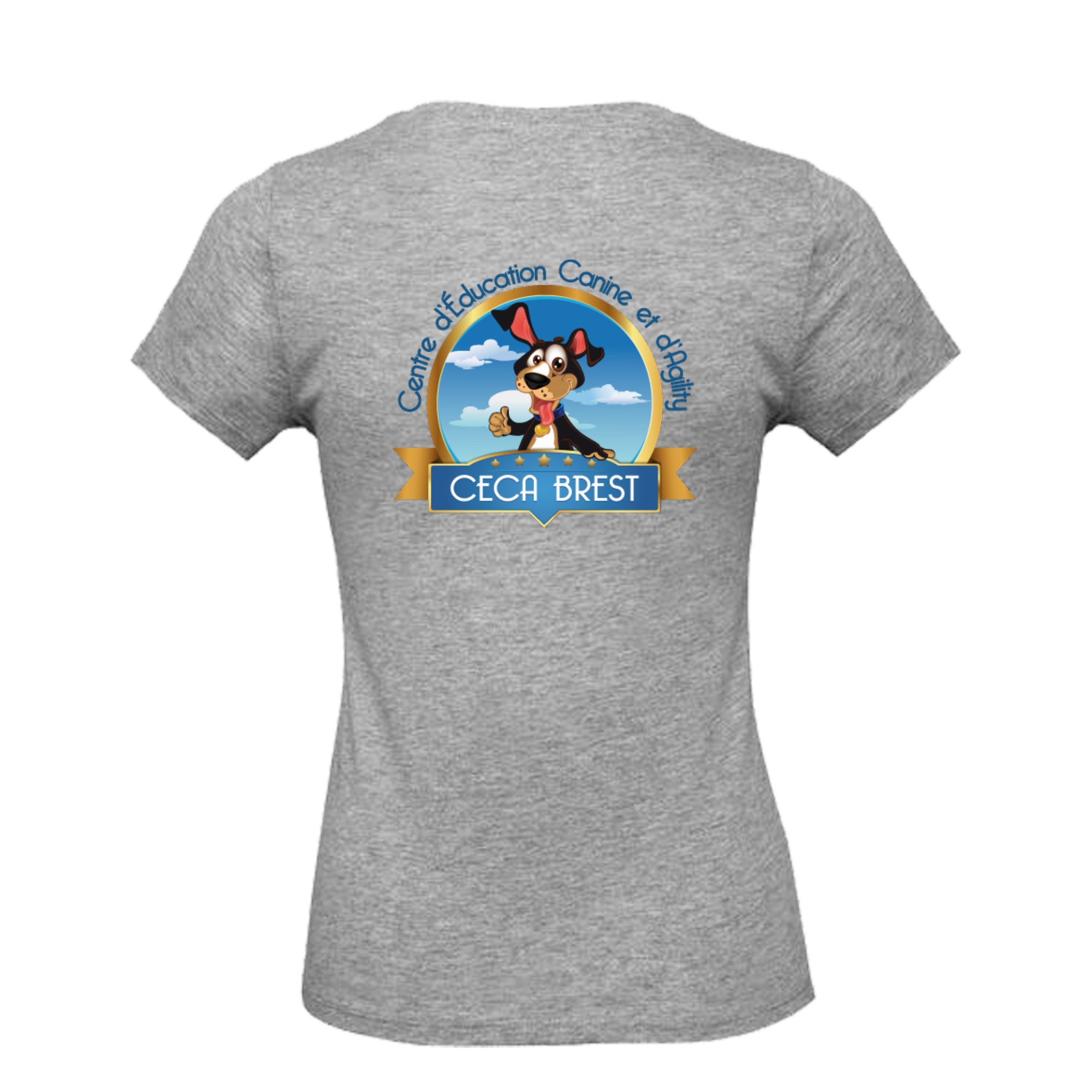 T-SHIRT (femme) - CECA Brest - Gris chiné - BC04T – Image 3