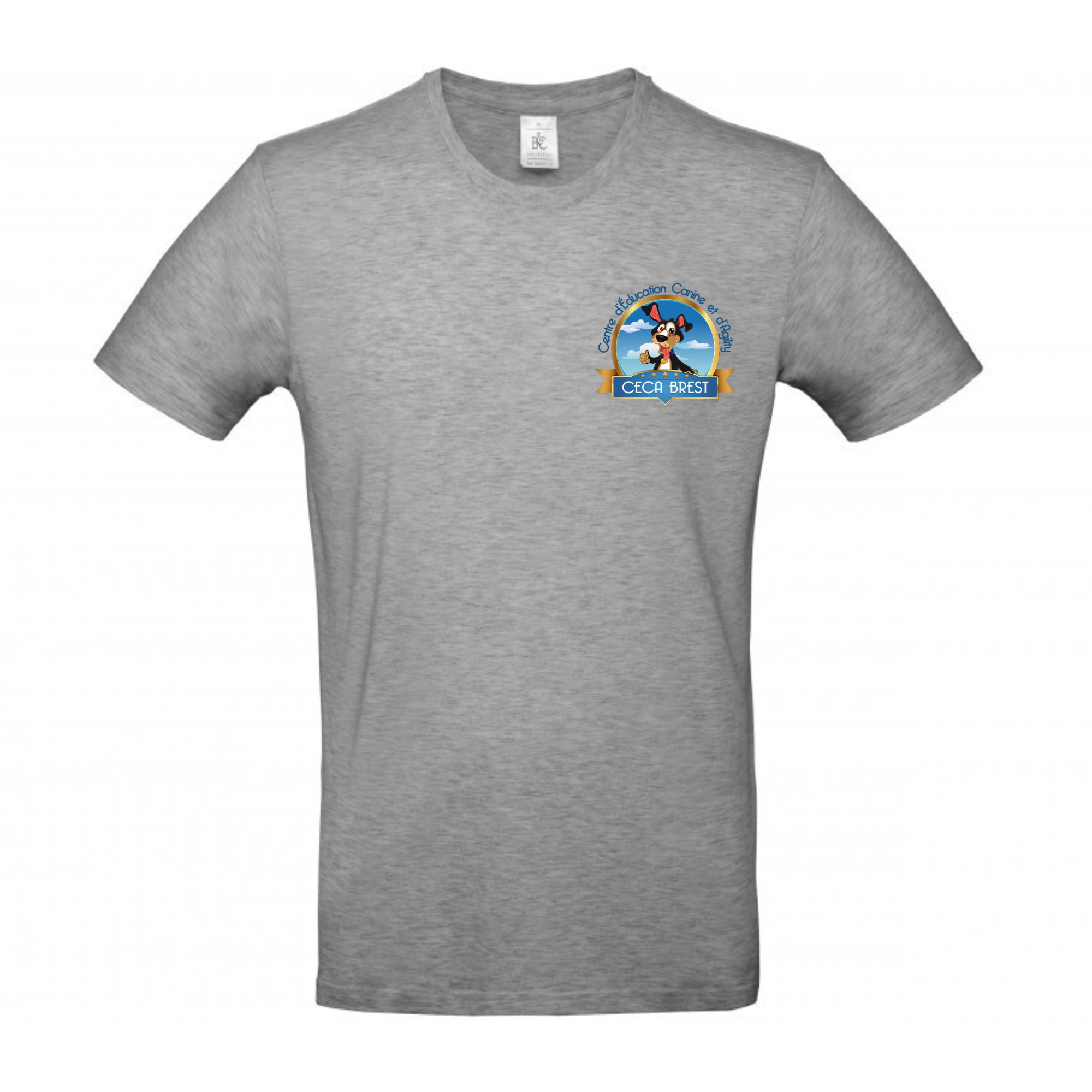 T-SHIRT (homme) - CECA Brest - Gris chiné - BC03T