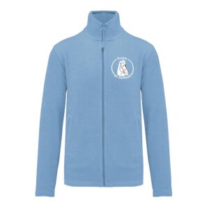 Veste micropolaire zippée (femme) – Ecurie du Deffend - Bleu ciel – K907
