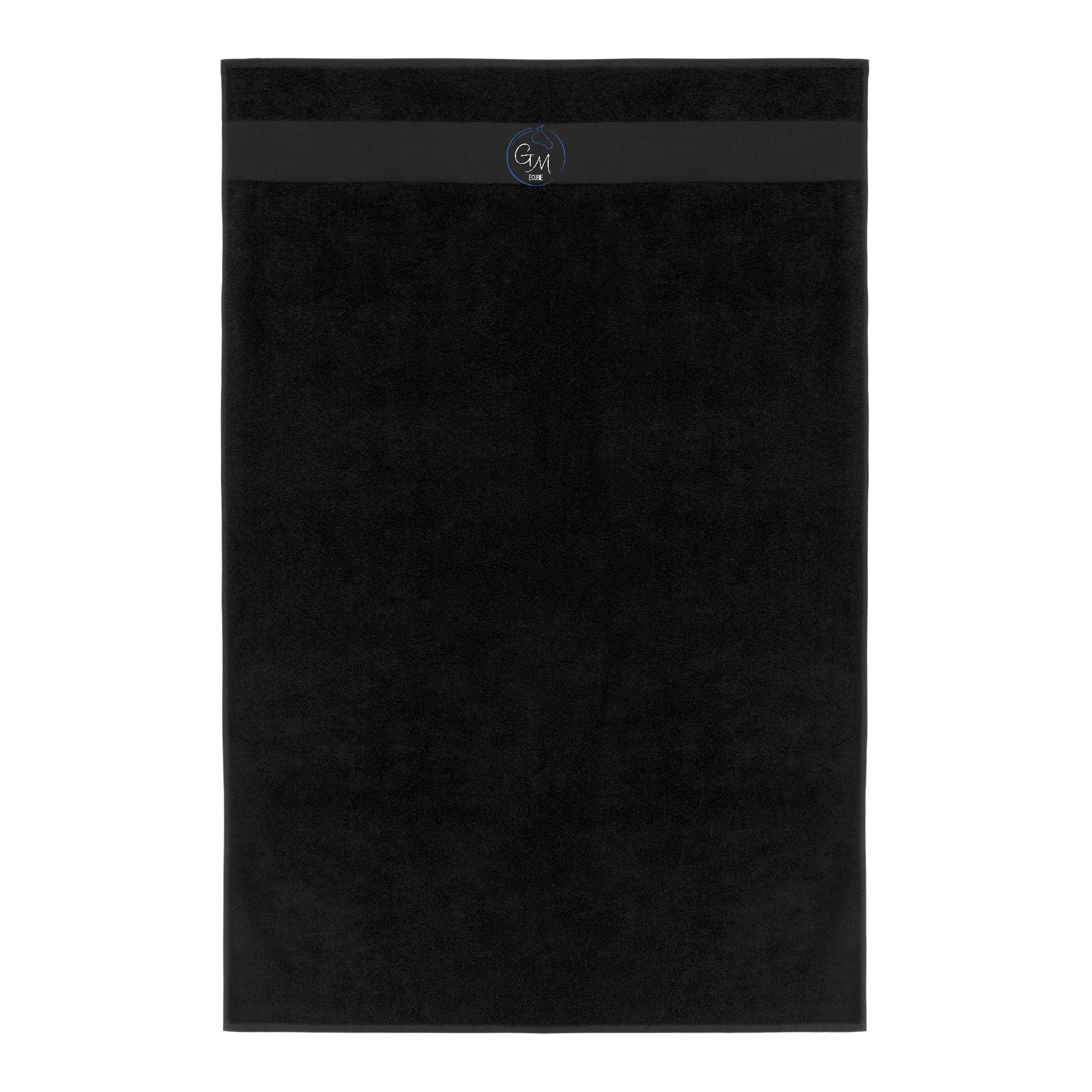 Serviette éponge - Ecurie GM - Garance Mahé - Noir - k111