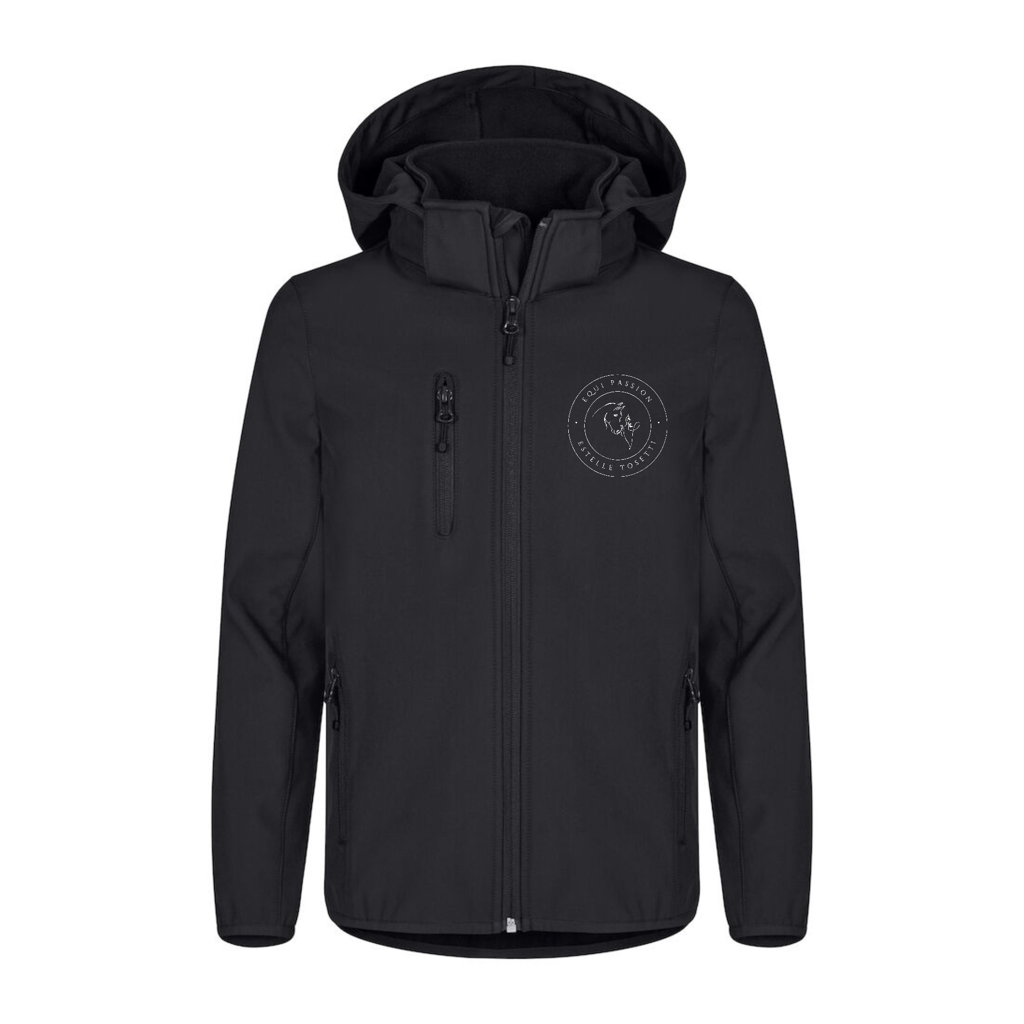 SOFTSHELL "Classic" (enfant) - Equi Passion, Estelle Tosetti monitrice d’équitation indépendante - Noir - 0200909