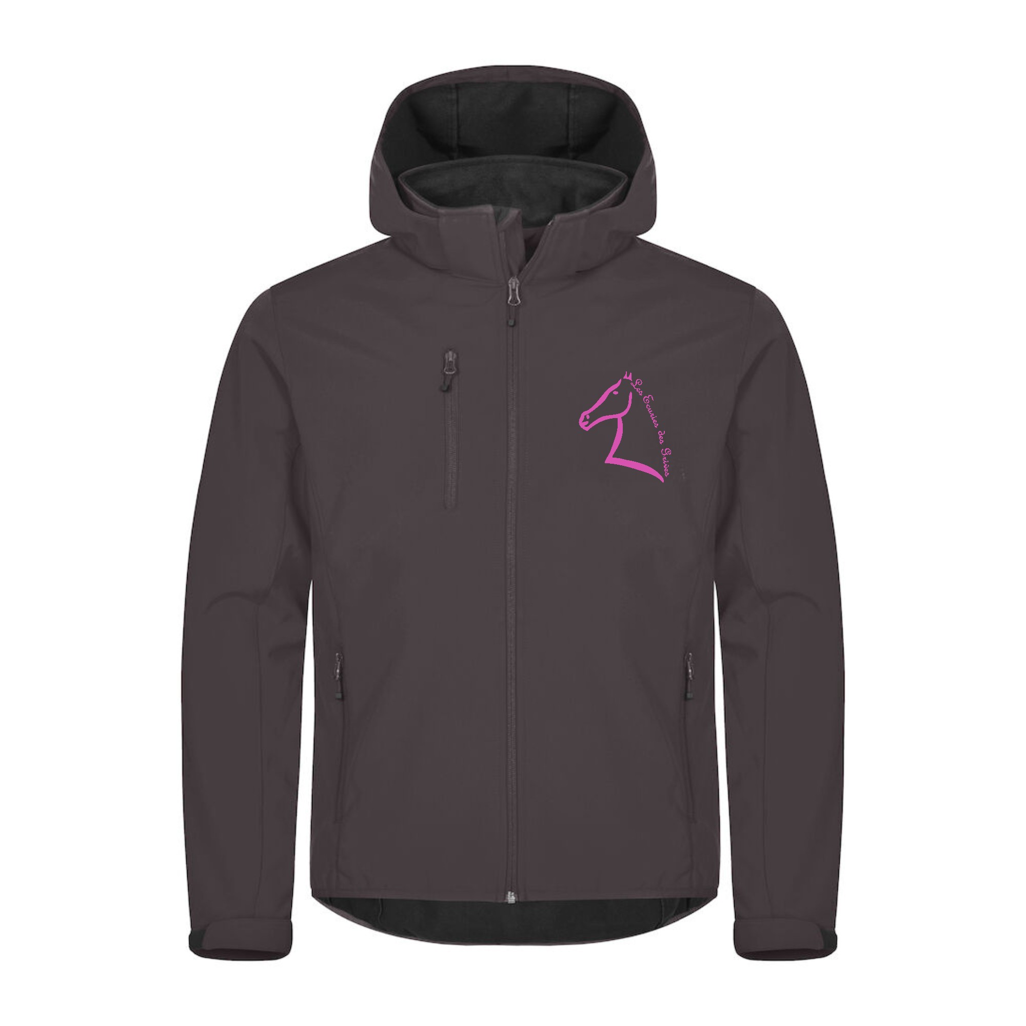 SOFTSHELL "Classic" (homme) - Les écuries des grives - gris anthracite - 0200912