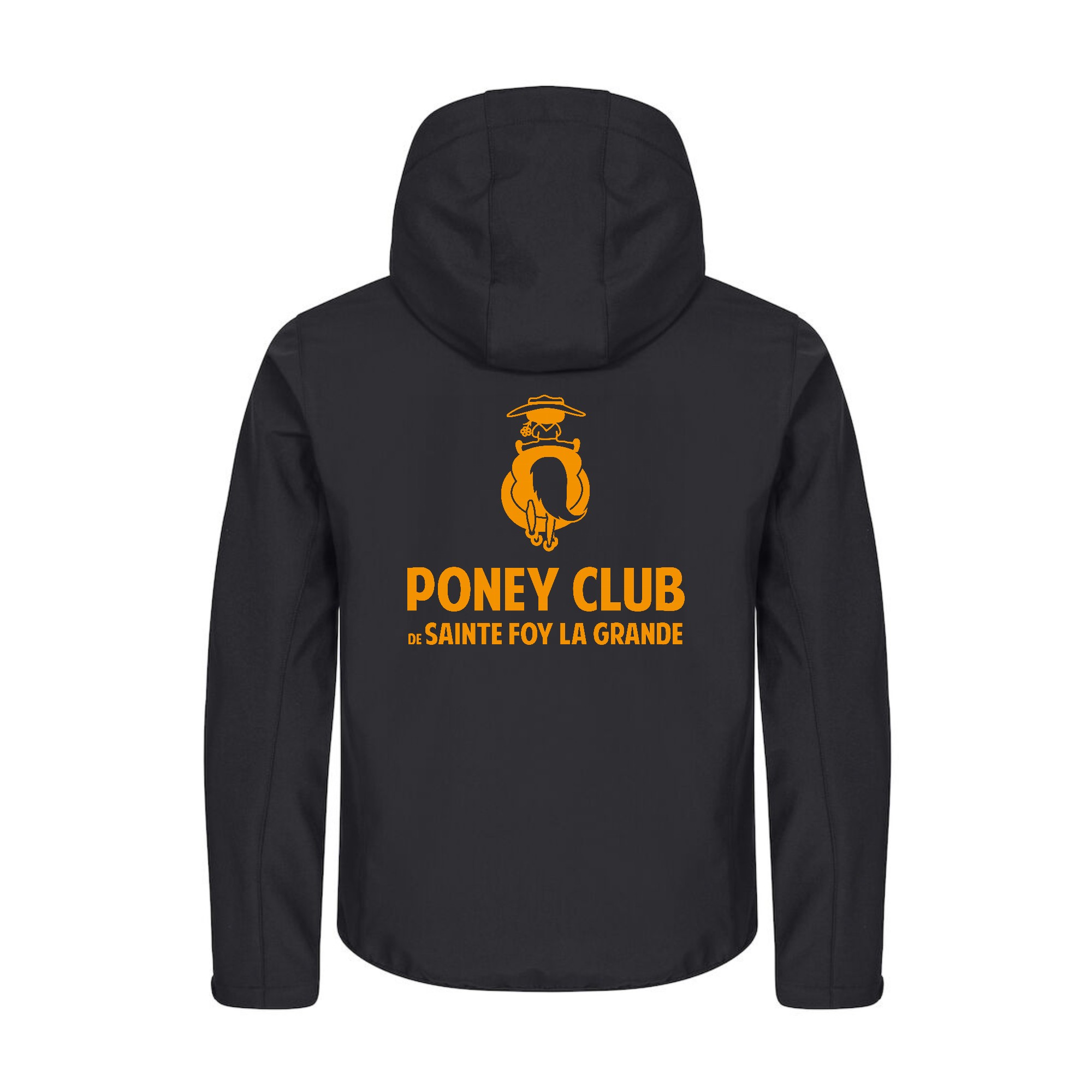 SOFTSHELL "Classic" (homme) - Poney club de Sainte Foy la Grande - Noir - 0200912 – Image 3