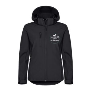 SOFTSHELL "Classic" (femme) - Les Ecuries du Petit Moutet - Noir - 0200917