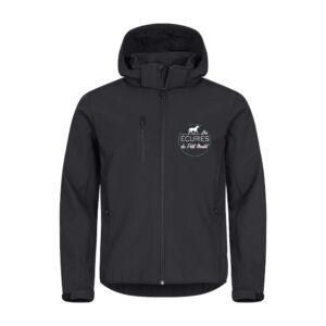SOFTSHELL "Classic" (homme) - Les Ecuries du Petit Moutet - Noir - 0200912