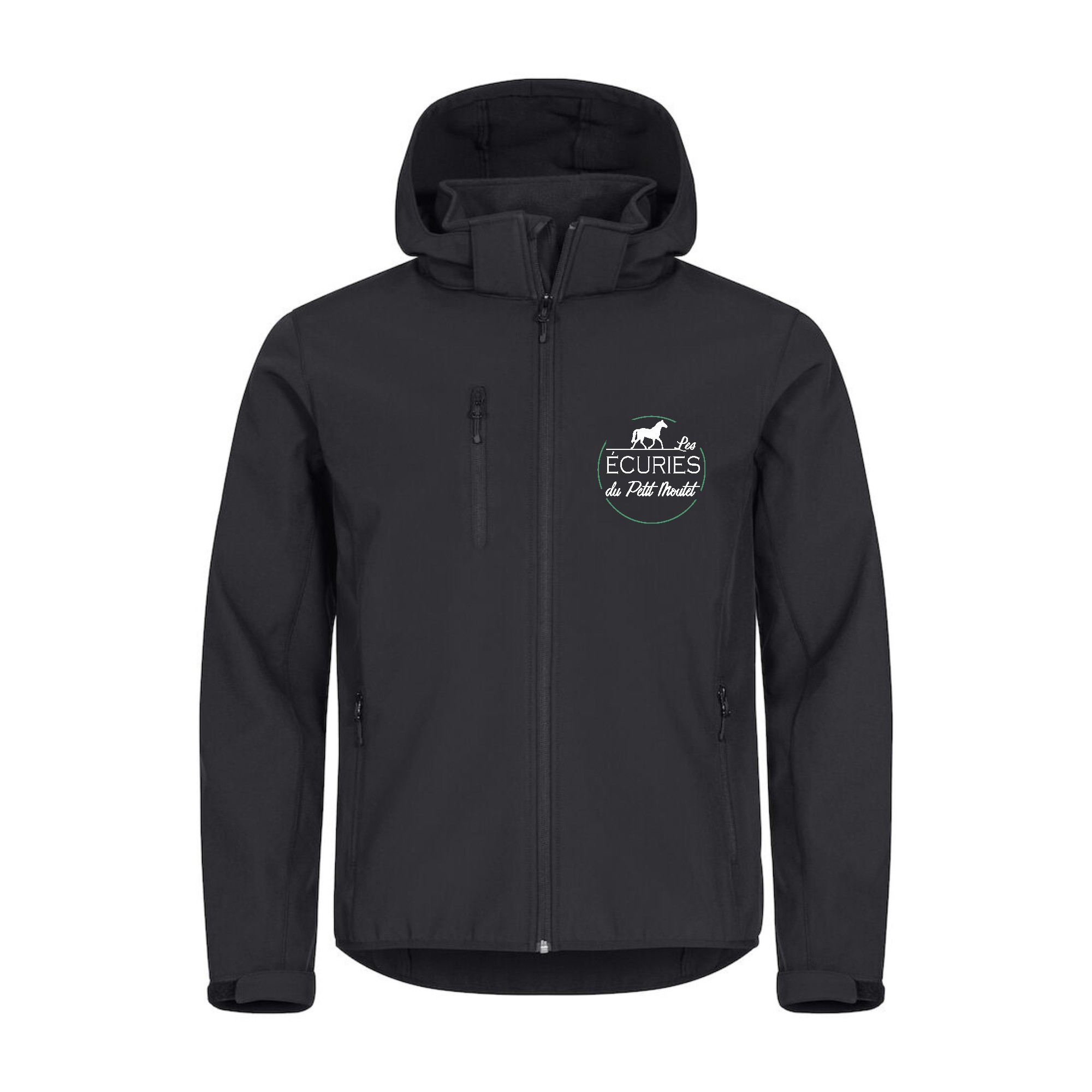 SOFTSHELL "Classic" (homme) - Les Ecuries du Petit Moutet - Noir - 0200912
