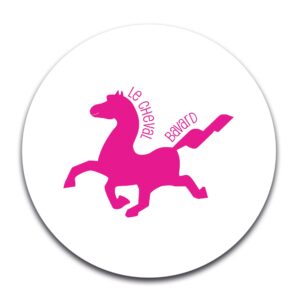 STICKER ROND - Le Cheval Bavard - STI001