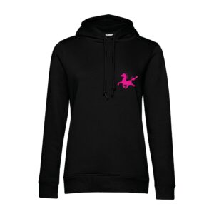 SWEAT A CAPUCHE (femme) – Le Cheval Bavard - Noir - BCW34B