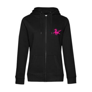 SWEAT ZIPPÉ (femme) - Le Cheval Bavard - Noir - BCW03Q