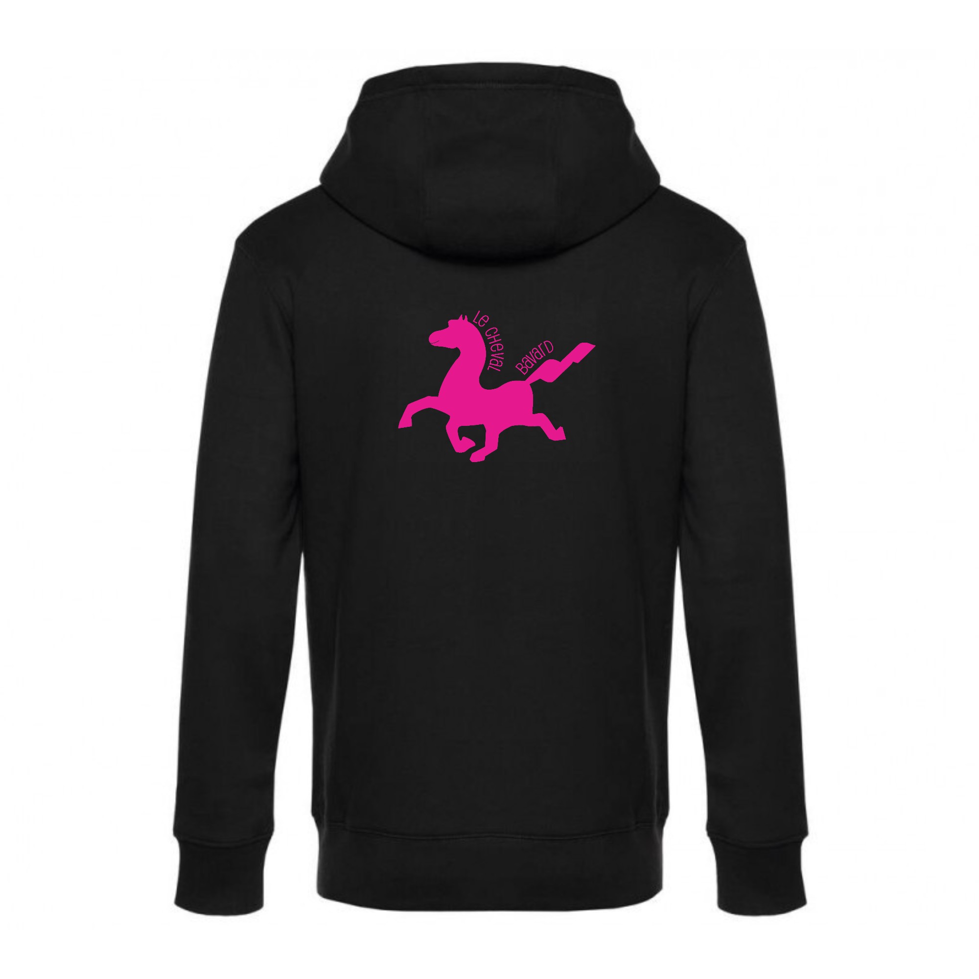 SWEAT ZIPPÉ (Homme) - Le Cheval Bavard - Noir - BCU03K – Image 3